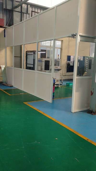 Aluminium partition Cabin with powder coating 220 sqft  #AluminiumWindows  #Aluminiumcompositepanel  #Toughened_Glass  #GlassMirror