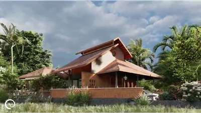 Proposed residence for Mr.Arun and family at pachapoyka #architecture   #interiordesign  #TraditionalHouse  #Landscape  #  #indianarchitecture  #keralaarchitecture  #rendering  #designkerala  #archilovers  #kannurhomes  #architecturephotography  #archdaily  #customhomedesign  #HomeDecor  #villa  #vernaculararchitecture  #naturalmaterials  #keralahouse #mordernhouse #uniquehomes  #LandMark #naturefriendly