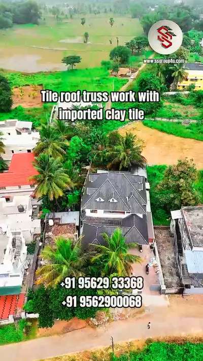 Tile roof truss work with imported clay tile