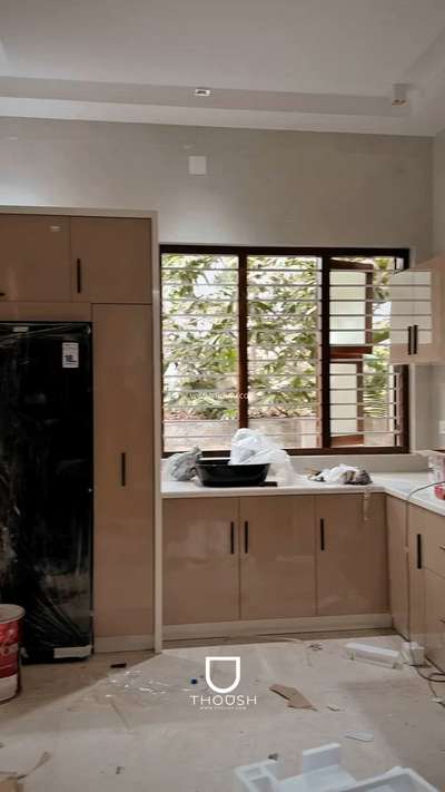 Kitchen glow-up in progress,wait till you see the final reveal.  #ModularKitchen