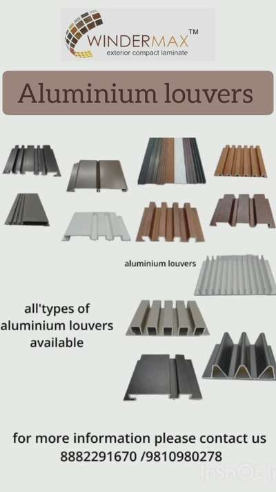 Aluminum louvers
at just 270 per sqft
. 
.
Get a classic look for your exterior
.
. 
#aluminium #aluminium louvers #exterior #exteriorelevation #elevation #modernexterior #exteriordesigner #louvers #modernelevation 
. 
. 
Stay connected for more information
. 
. 
www.windermaxindia.com
info@windermaxindia.com
Or call us on 9810980278, 9810980636