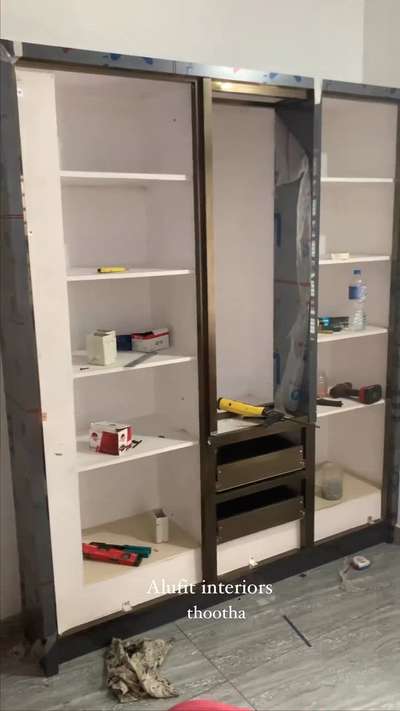 Aluminium wardrobes pvc sheet routing work