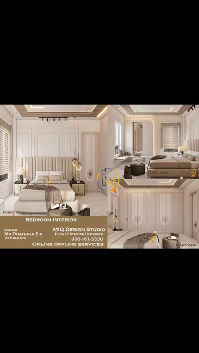 #Bedroom_Interior_Work #Mr_Dhanuka_Sir 
#कोलकाता आपने हमारे ऊपर विश्वास दिखाकर मौका दिया.. इसका आपका तह दिल से शुक्रिया ❣️
#MIQ_Design_Studio
#PLAN l #EXTERIOR l #INTERIOR
#Fast_Service l #Best_Quality l #High_Resolution 
#Online_Offline_Service
900-161-3330