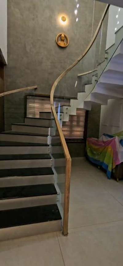 #wood and glass rails