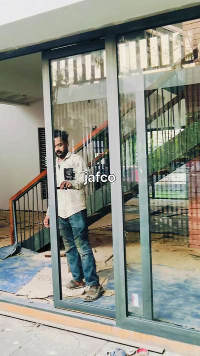 steel sliding door with hettich soft close.. #SlidingDoors