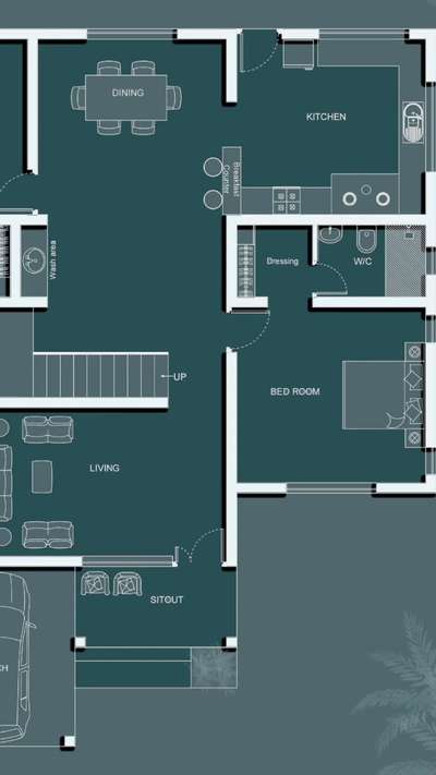 1633 sqft house design