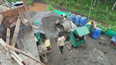 #roof_concrete #casting #completed @ #kumplampoika #Pathanamthitta #site
#Ramco_cement #supercrete