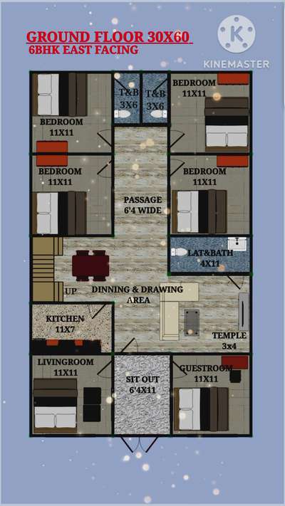 30x60 house plan east facing  for two brothers | 
#HouseDesigns #homedesigne #6bhkhouse #EastFacingPlan