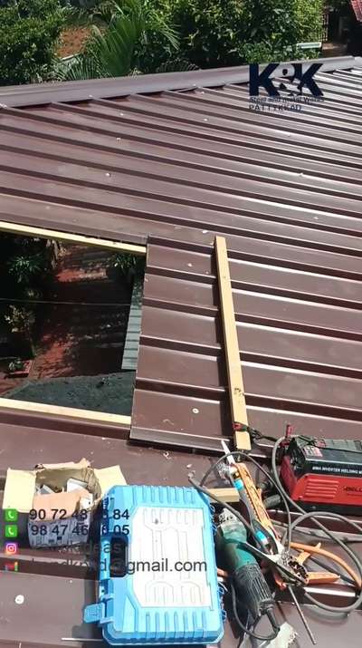 കോടിയിൽ ഡോർ സെറ്റ് ചെയ്യാം. 
2000 sqare ഫീറ്റ് work. tress work. #Tresswork  #sheetwork #kandk #pattikkad