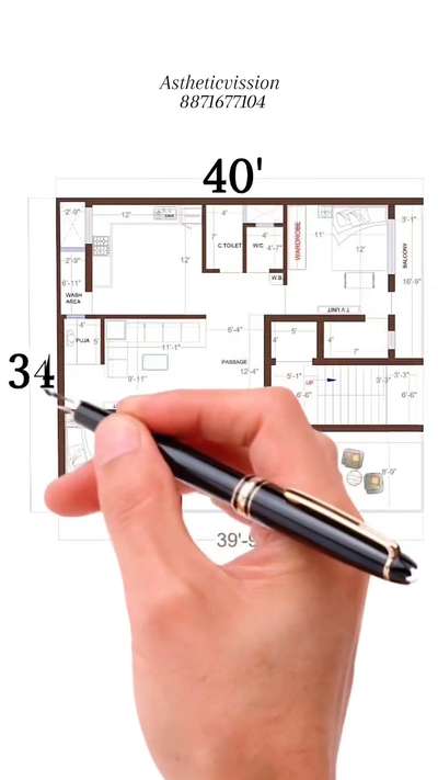 House 34x40 #planing #homeplan #homedesign #homeplaning #vastuplan #naksha #plan astheticvission