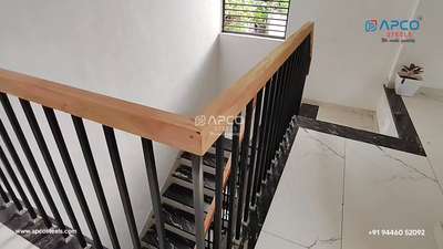 METAL AND WOOD HANDRAIL

 #handrailsteel