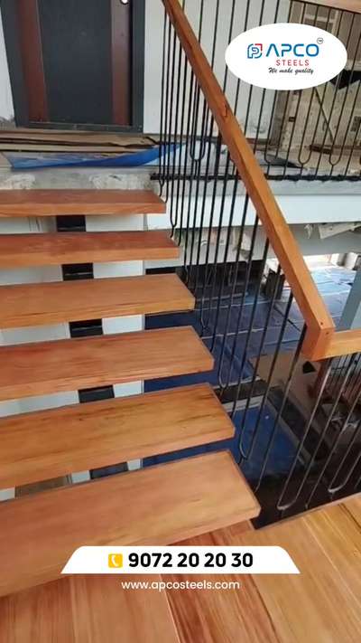 METAL STAIRCASE STEP WOOD WORK