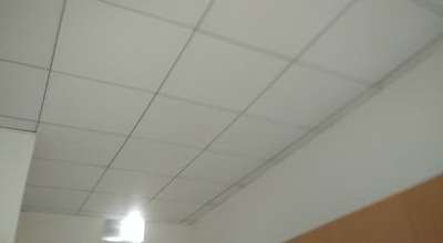 gypsum partition or suspended false ceiling