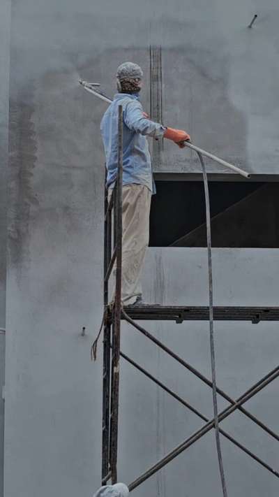 കേരളത്തിൽ എവിടെയും കുറഞ്ഞ ചിലവിൽ white സിമന്റ് സ്പ്രേ ചെയ്തു കൊടുക്കുന്നു..  #Whitewashing #homesweethome #whitecemantspray