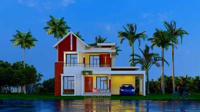 Exterior design reasonable rate kerala #exterior_Work #HouseDesigns #InteriorDesigner