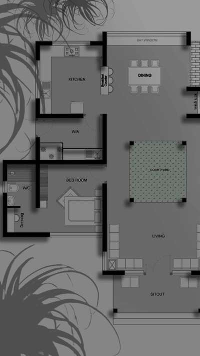 Area:1789 sqft
2BHK  traditional plan