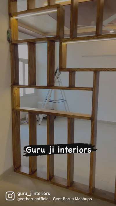 Pine Wood Partitions & PVC Penaling Design Call@9870533947
#gurujiinteriors