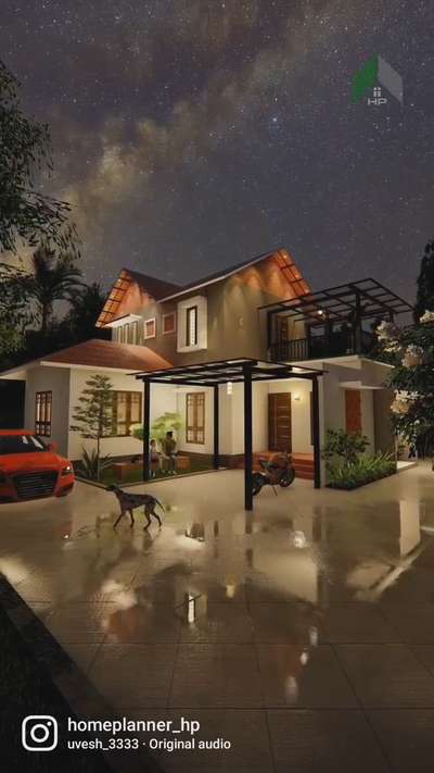 4 Bedroom Home design 
Total area - 2078 sqft.
Location - Perumbuzha, Kollam. #homedesigning  #elevation_