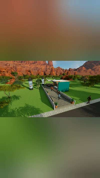 Cafe coffee shop 3D plan