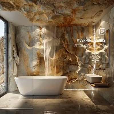 Bath tub and bathroom wall from #VERRON designs powered by #COLSTON