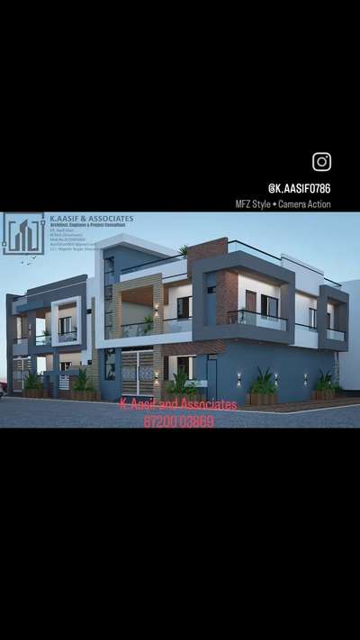 bungalow house design by K.Aasif and Associates. 
#structuralengineering
#civilengineering 
#architecturalvisualization
#architecturaldesign
#architect