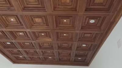 Ceiling work in teak wood@wadakkanchery site  call 9446661200