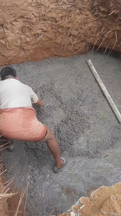 PCC for Column footing for new Apartment work @ Kazhakkoottom, Thiruvananthapuram