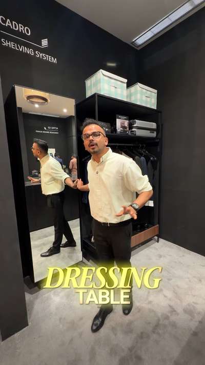 ഒരു വെറൈറ്റി Wardrobe Concept 👌✨

Luxury wardrobe design is no longer just storage — it’s intelligent living.
Spotted at Indiawood Exhibition, this modern wardrobe concept blends hidden mirror technology, ultra-efficient storage, and a premium leather finish to create a refined bedroom experience.
Clean design outside. Smart functionality inside.
Perfect for those who want:
• Minimal, clutter-free interiors
• Hidden smart features
• High-end wardrobe finishes
• Functional luxury storage
If you’re planning a premium bedroom, this is the kind of detail that makes the difference.
Follow for more luxury interior ideas and smart design concepts.

#luxurywardrobe  #moderninteriors  #WardrobeDesigns  #premiumliving  #interiordesignindia  #bedroomgoals  #HiddenDesign #smartstorage  #luxuryhomesindia