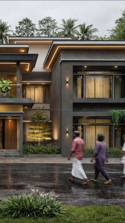 3000 Sq.ft ൽ ഡിസൈൻ ചെയ്ത ഒരു കേരള contemporary വീട്