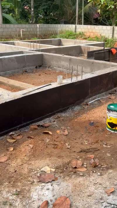 Plinth beam waterproofing 
protection from damn issues 
 #foundationwaterproofing  #WaterProofing  #ULTRATECH_CEMENT