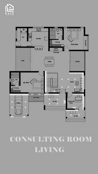 2 BHK Floor plan in 1956 sqft