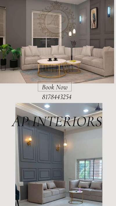 https://www.instagram.com/aartipandey_interior?utm_source=qr&igsh=MWg0NnBqZzRybWJ5Zw==
 From Vision to Reality! ✨
Swipe ➡️ to see how we transformed this 3D render into a stunning real-life space! At AP INTERIORS, we bring concepts to life with precision and style.

What do you think of this transformation? Let us know in the comments! ⬇️

#InteriorDesign #RusticFurniture #BeforeAndAfter #3DvsReality #HomeDecor #APInteriors