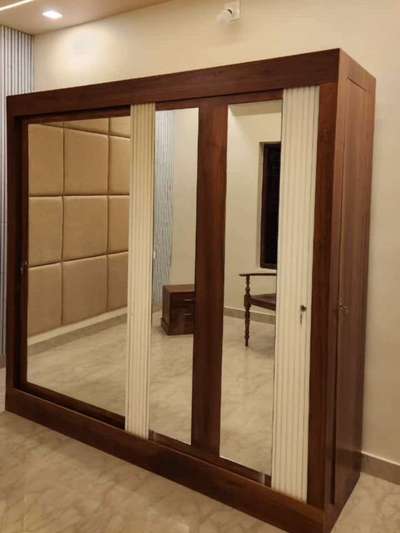 7.ft.Sliding door wardrobe with solid wood 


 #WardrobeIdeas  #SlidingDoorWardrobe  #2DoorWardrobe  #BedroomDecor  #BedroomDesigns  #MasterBedroom