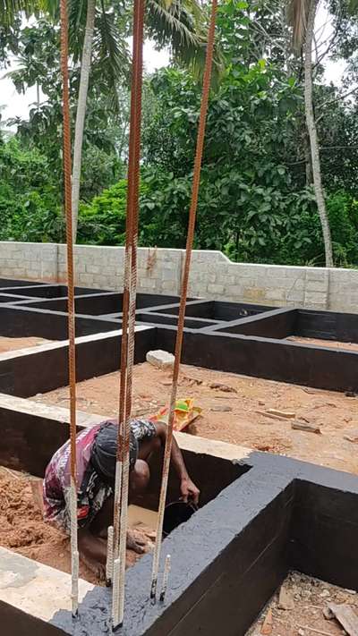 The foundation water Proofing Done. Bitufix is used for providing damp proofing for below ground concrete structures which are above the water table. The coating is also used as a moisture vapor barrier on block works and concrete surfaces prior to cladding.
#bitufix #foundation  #foundations  #WaterProofing  #HouseConstruction