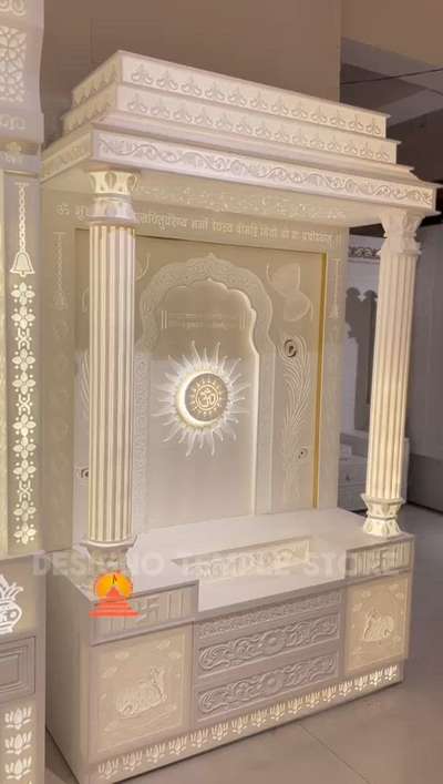 Light up your devotion with a custom backlit Corian marble temple. Pure serenity, tailored for your home. ✨
.
.
.
🌐 www.designotemplestore.com
📍 1/2726, Timber Market, Main, Loni Rd, Ram Nagar Extension, Ram Nagar, Shahdara, Delhi, 110032
.
.
.
#ModernMandir #CorianTemple #HomeSanctuary #corianmandir #korianmandir #korian #cnc #mandir #templestore #delhi #surat #luxurymandir #interior #homedecor  #koloapp  #kolopost  #koloviral  #koloamaterials