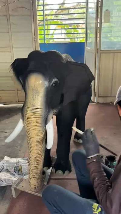 realistic elephant making #elephantsculpture #elephant #realistic #sculptureart #sculpture