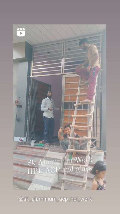 sk Aluminium Work ACP HPL and glass