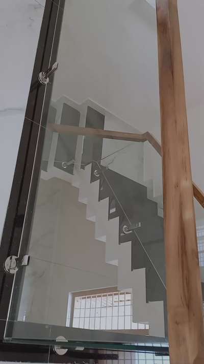 hand rails wooden toughene glass hand rails