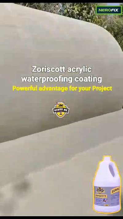 Zoriscott multi-purpose acrylic Liquid #waterproofing #dampproofing #elastomeric #paints #swimming #bathroom #leakage #tank #pool #foundation #construction #civilengineering #building #architecture #architecturedesign #crakk