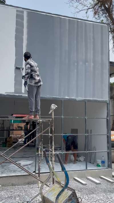 DFOGG design on cafeteria  #WallDecors  #WallPutty  #WallDesigns  #WallPainting  #texchrework  #texture