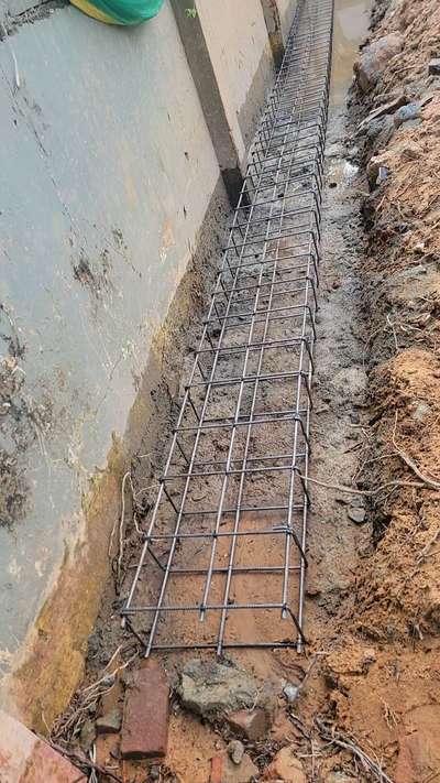 Retaining wall, steel work