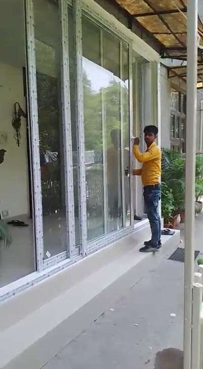 # #UPVC 3 track 3 glass panel sliding