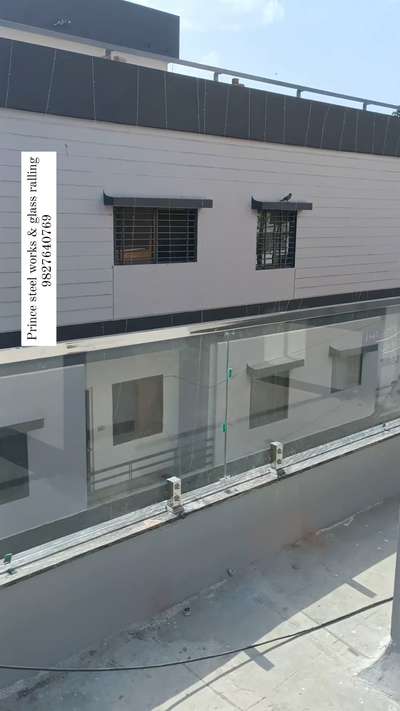 elevation glass ralling  #GlassBalconyRailing