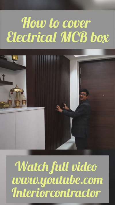 How to cover Electrical MCB box? 

This is really painful, having electrical MCB box at entry sometimes spoil the whole interior scheme.

Here is one idea to cover it and easy to get it done also. 

For more interior ideas follow 
#interiorpreneurs 
#interiorcontractor 
#interiordesign 
#entry 
#entryway 
#entrywaydecor