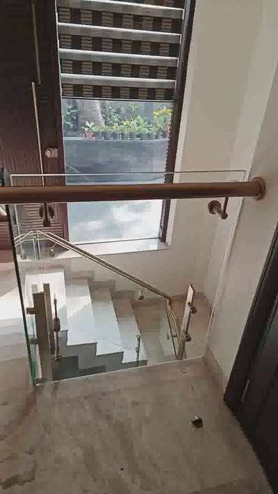 #GlassStaircase 12 mm clear toughened glass with stainless steel hardware                                         for more details 8851431197