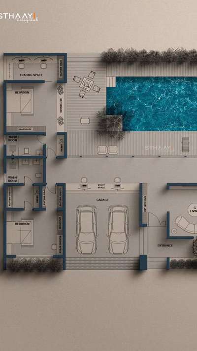 Not just a floor plan — this is a lifestyle blueprint. 💫
From serene poolside mornings to bold living spaces,
every inch whispers elegance, function, and soul-soothing design.
Crafted not to impress — but to inspire.
Welcome to the art of living.

✨ Follow @sthaayi_design_lab for more dream-worthy designs!

#SthaayiDesignLab #LuxuryLiving #DreamHomeDesign #ModernVilla #ArchitecturalExcellence #PoolsidePerfection #BeyondBlueprints #FollowTheDesignDream #3097