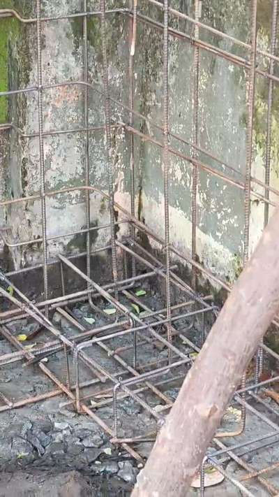 Retaining wall steel work