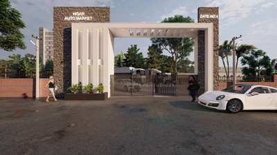 MODERN AUTO MARKET GATE DESIGN HISAR  #AVG.STUDIO23