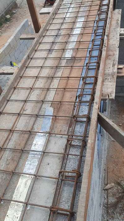 Lintel,sunshade ,steel rebar installation for a residential building @ sreekariyam