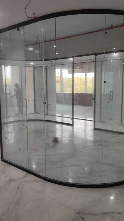 Aluminium profile partition with doors #Glassinterior